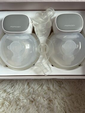 Momcozy Electric Breast Pump Double Kit - Gray/White